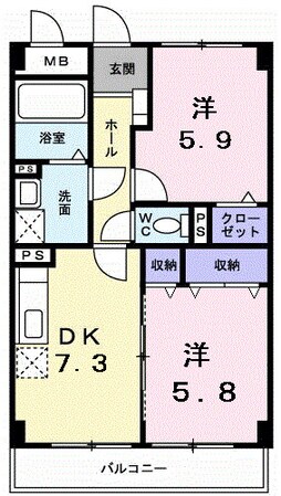 グランデ－ル　一本松の物件間取画像